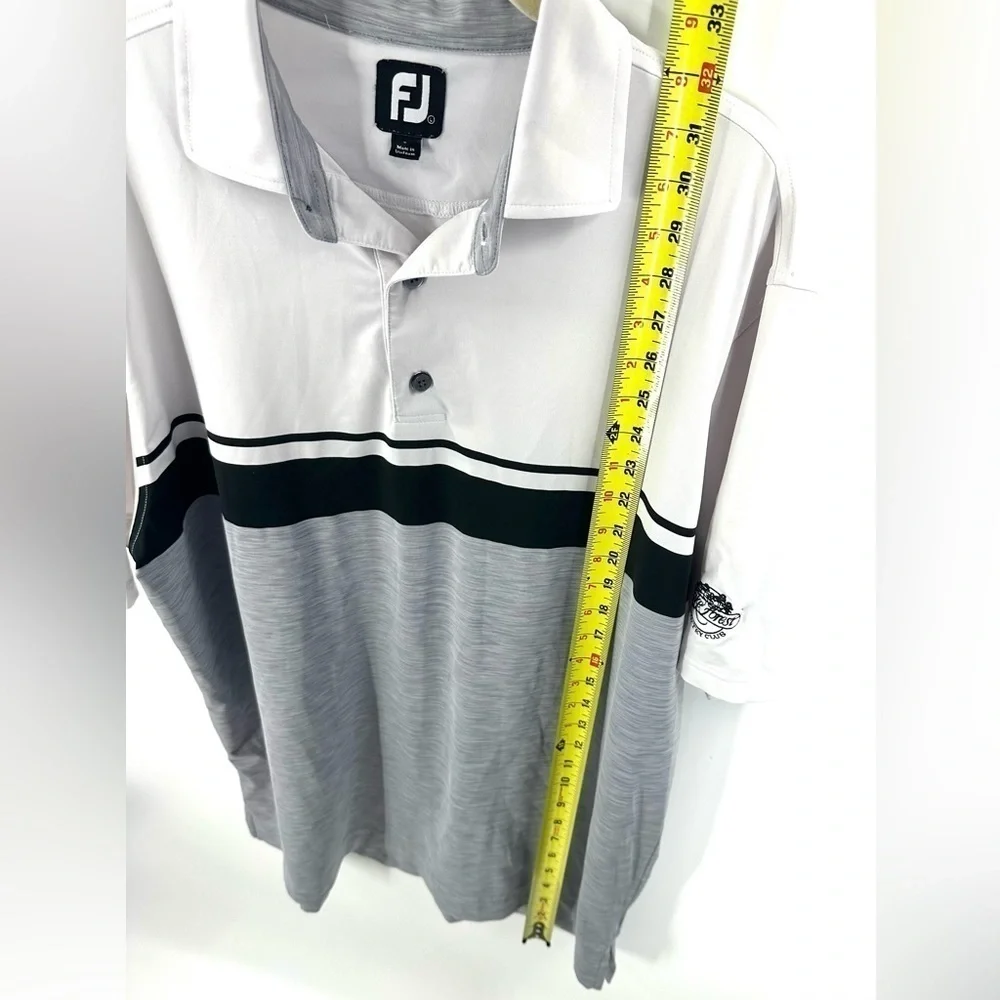 Footjoy Polo Shirt Mens L Lake Forest Country Club Golf Performance Stretch